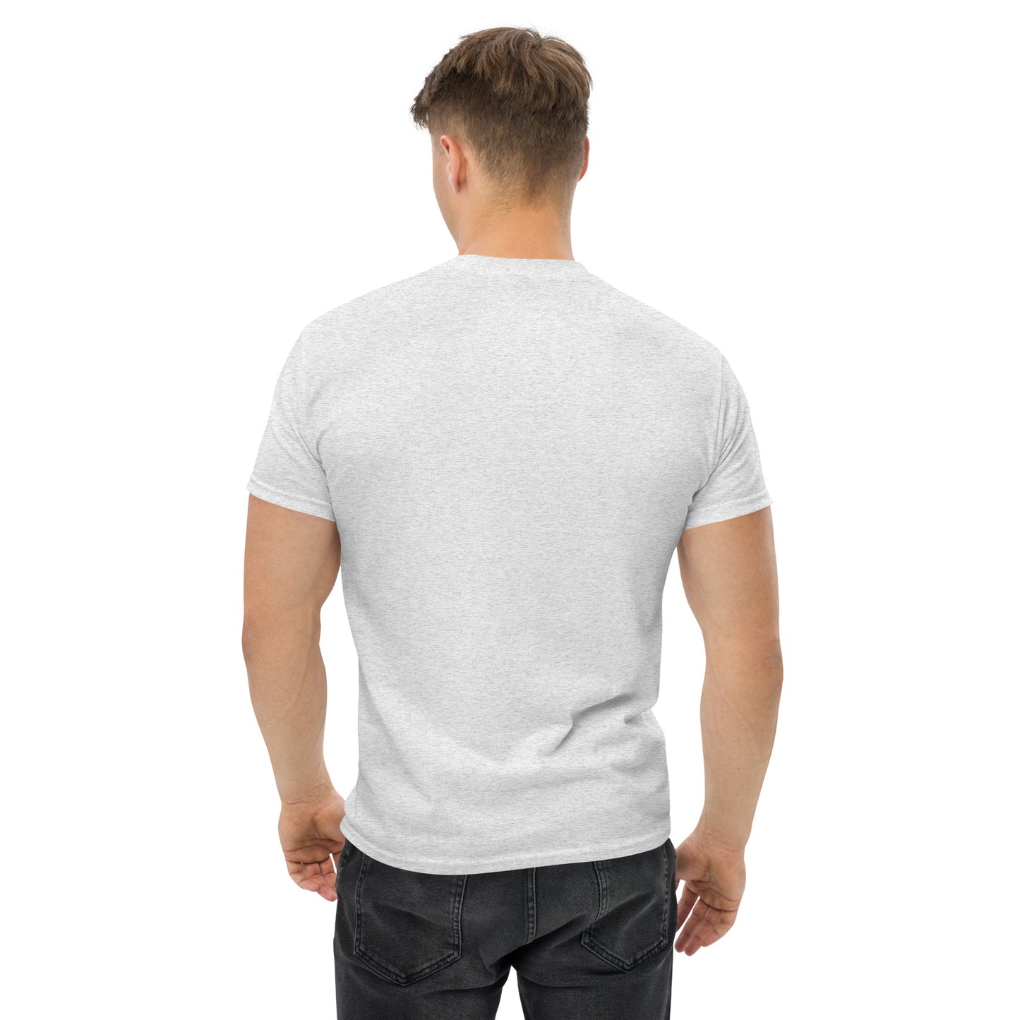 Back view of Mr Farts classic t-shirt in ash