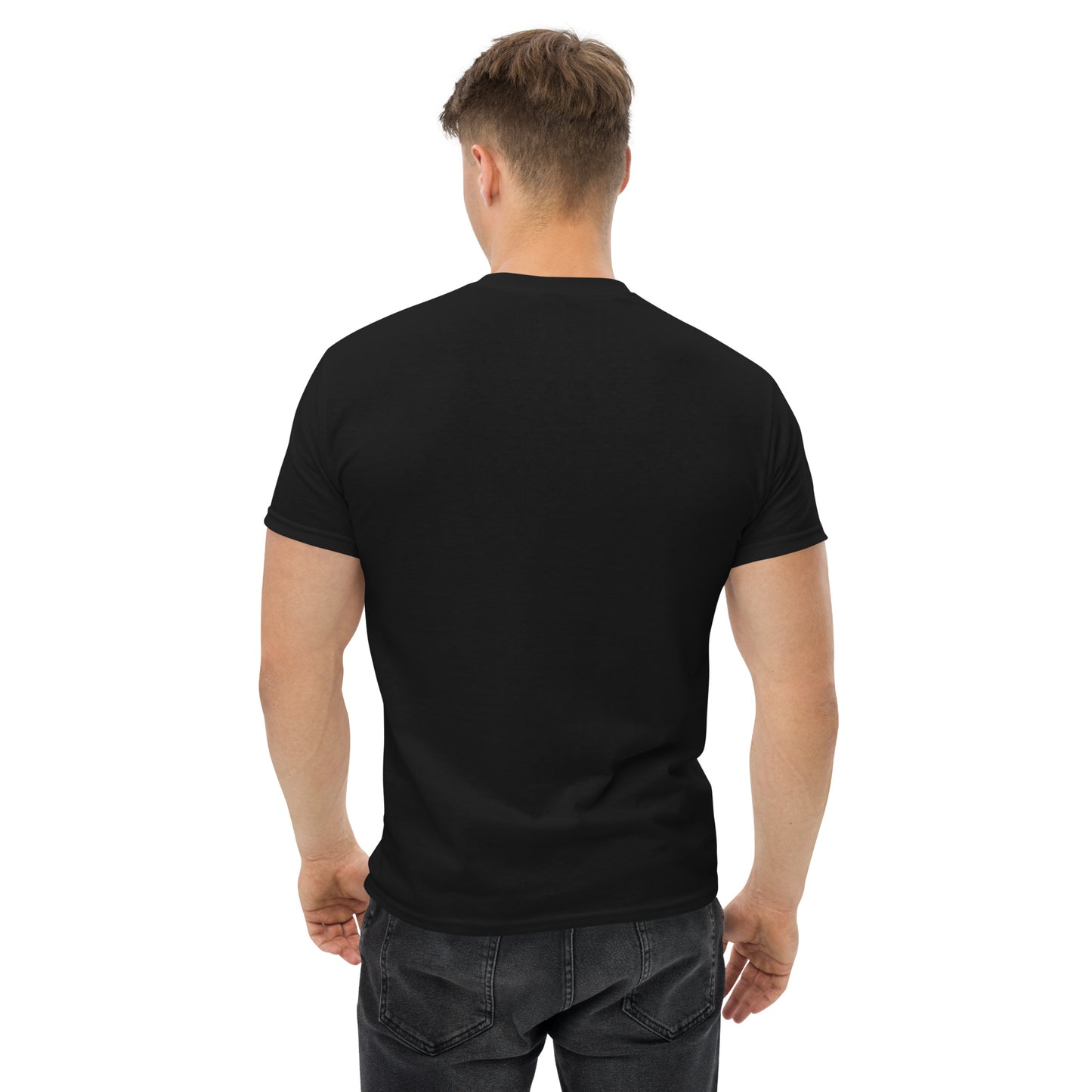 Back view of Mr Farts classic t-shirt in black