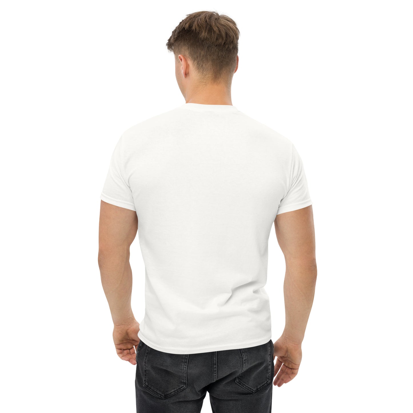 Back view of Mr Farts classic t-shirt in white