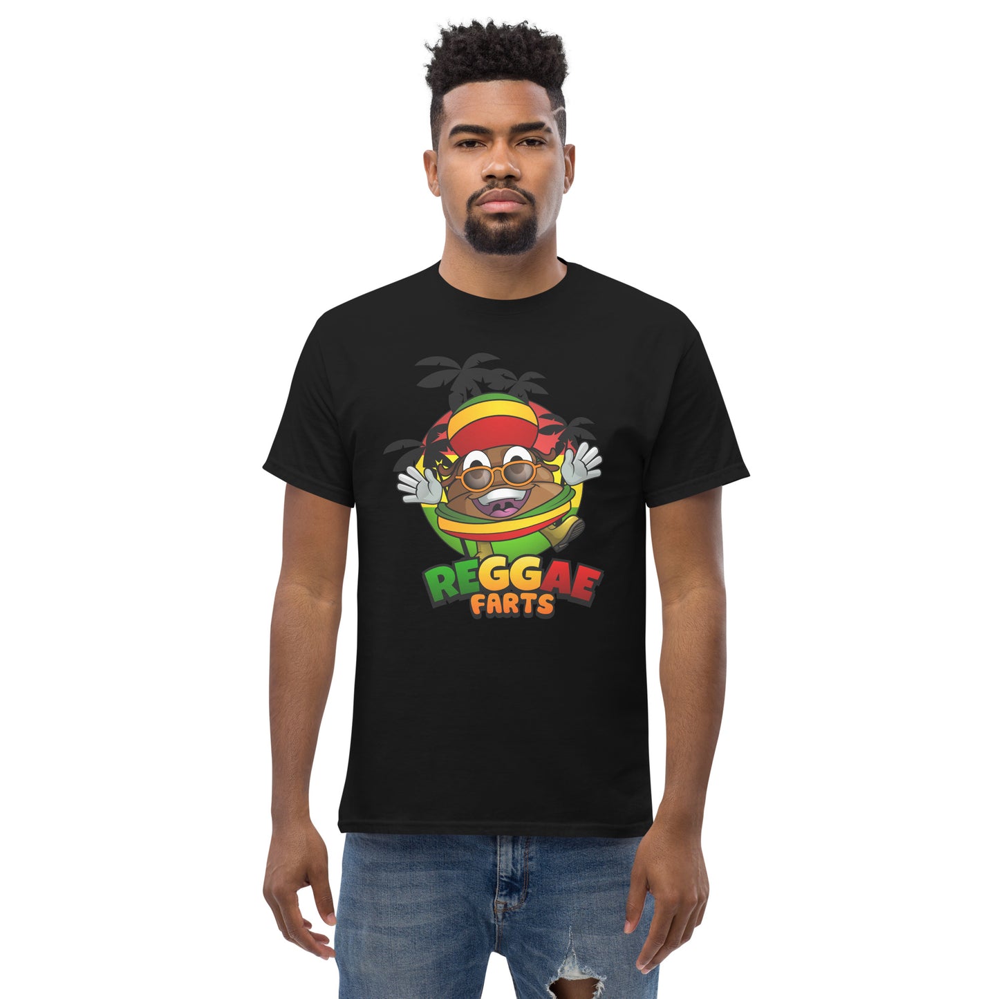 Black Reggae Farts t-shirt front view