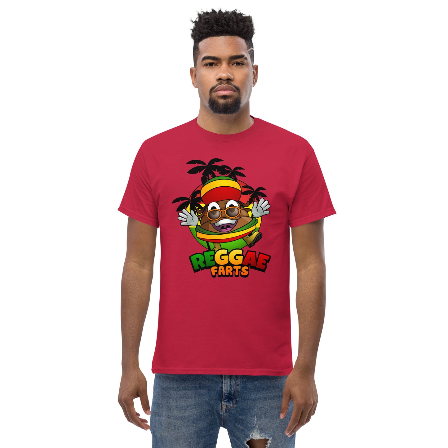Red Reggae Farts t-shirt front view