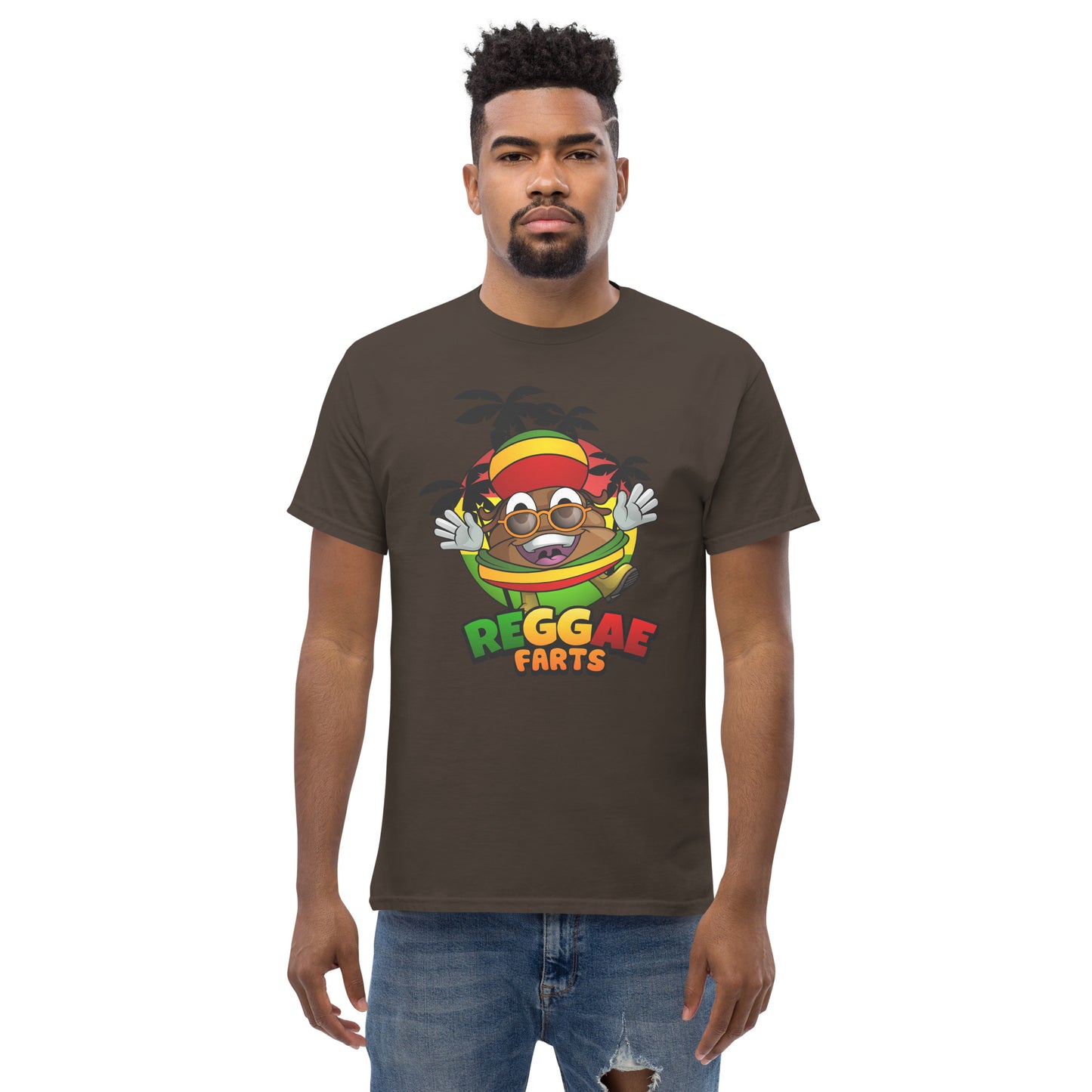 Dark Chocolate Reggae Farts t-shirt – front view