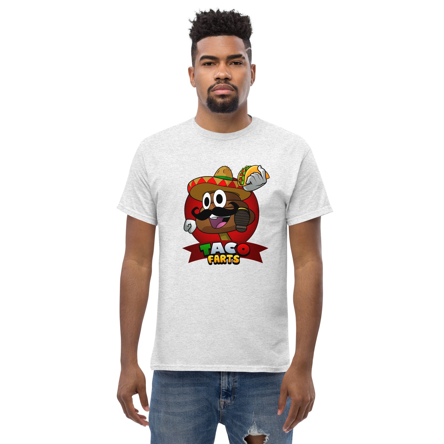 Taco Farts t-shirt in ash front view