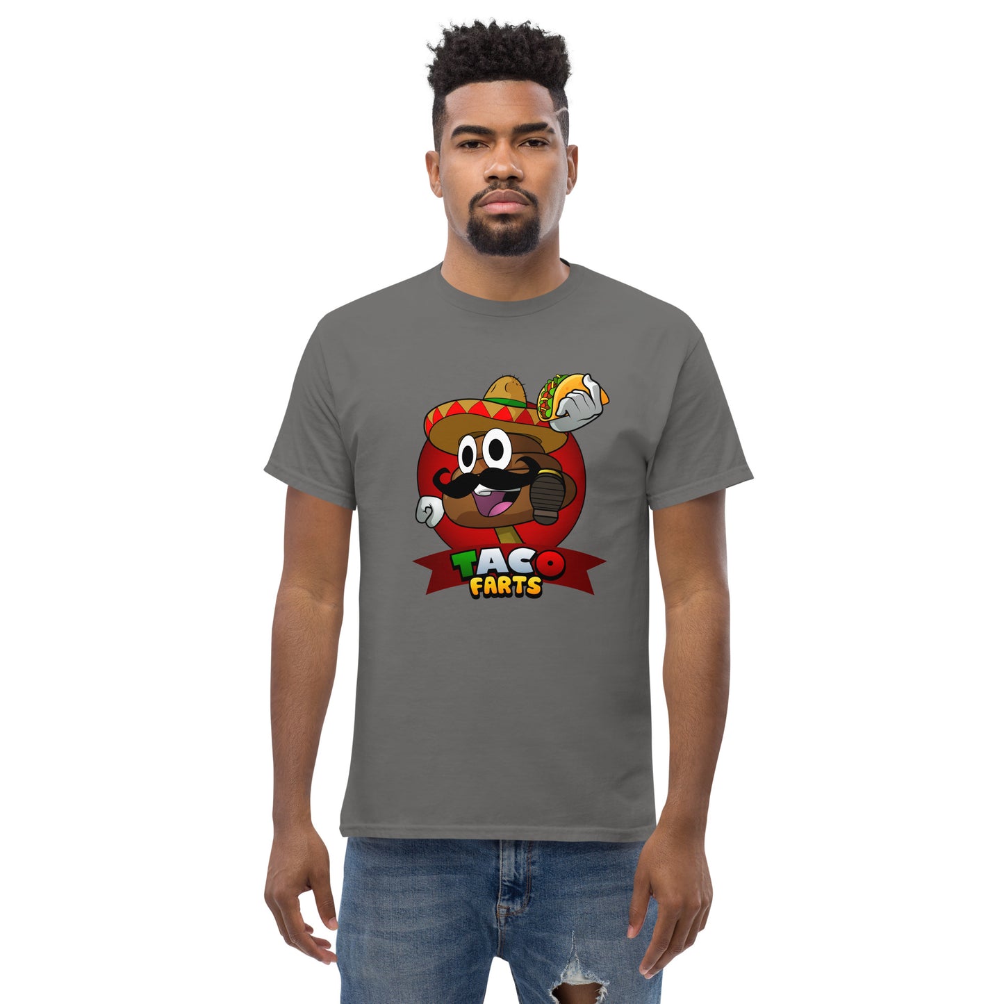 Taco Farts t-shirt in charcoal front