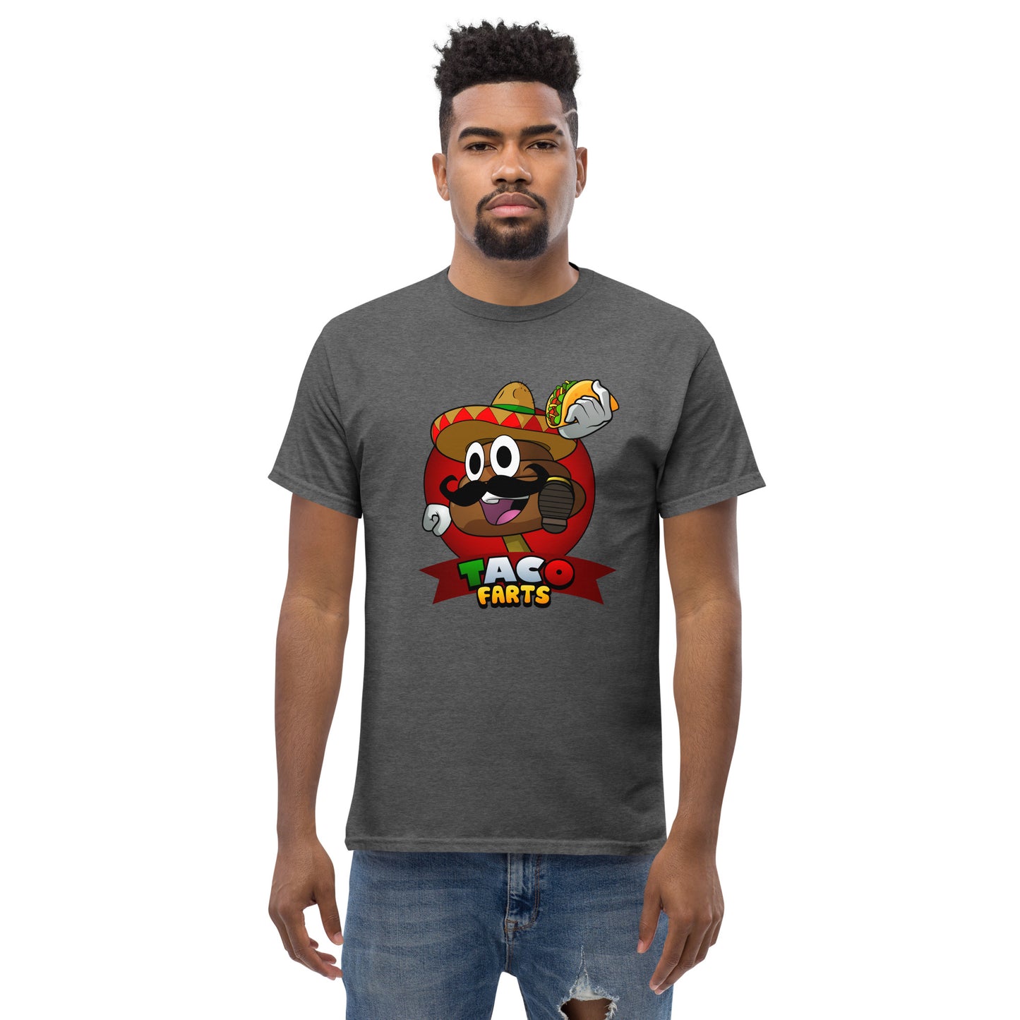 Taco Farts t-shirt in dark heather front