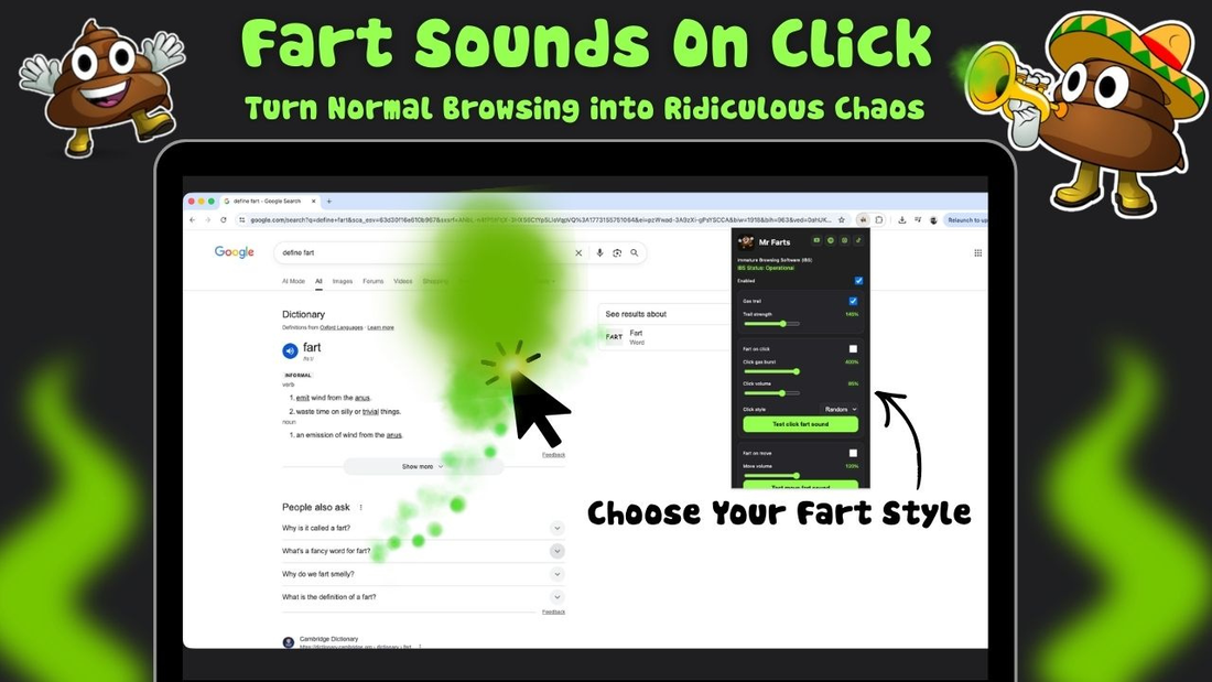 Click to Fart! - Immature Browsing Software (IBS)