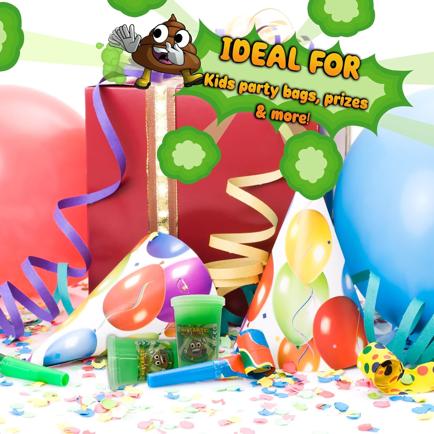 Mr Farts fart putty included in party bags for children's birthdays 