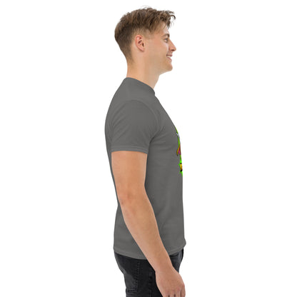 Right side profile of Mr Farts t-shirt in charcoal
