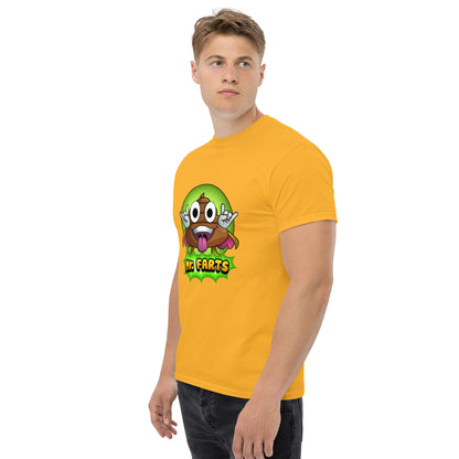 Left angled view of Mr Farts t-shirt in [colour]