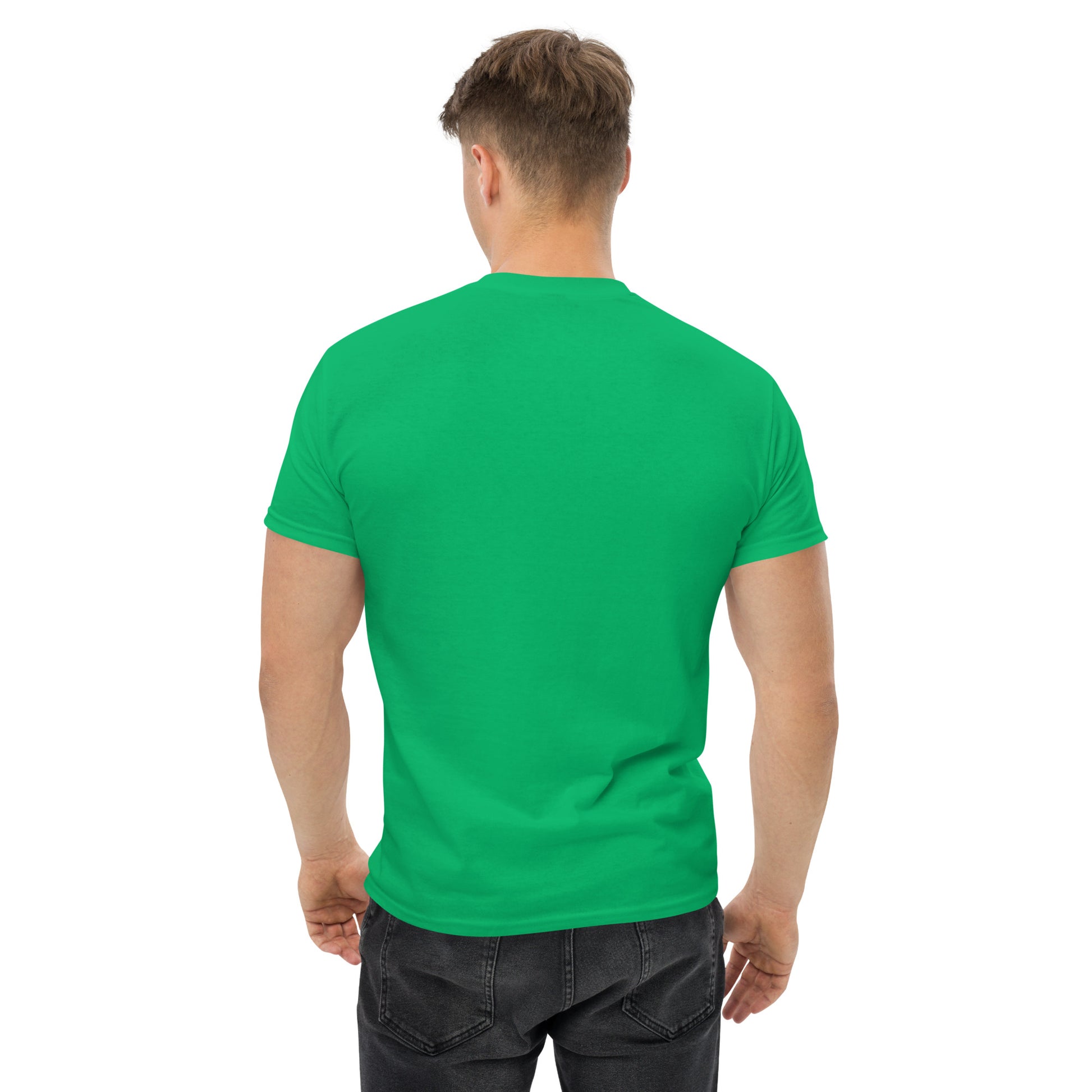 Back view of Mr Farts classic t-shirt in green