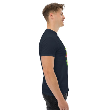 Right side profile of Mr Farts t-shirt in navy