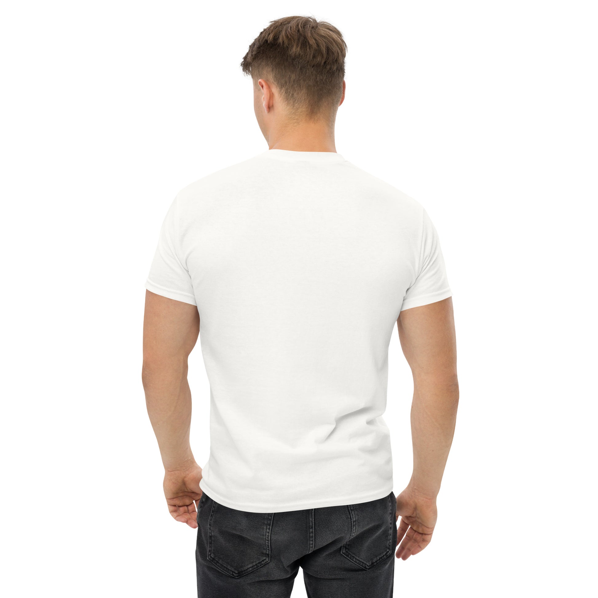 Back view of Mr Farts classic t-shirt in white