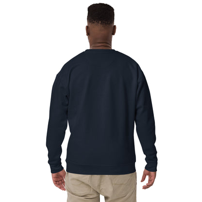 Back view of navy Mr Farts sweatshirt