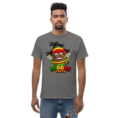 Charcoal Reggae Farts t-shirt front view
