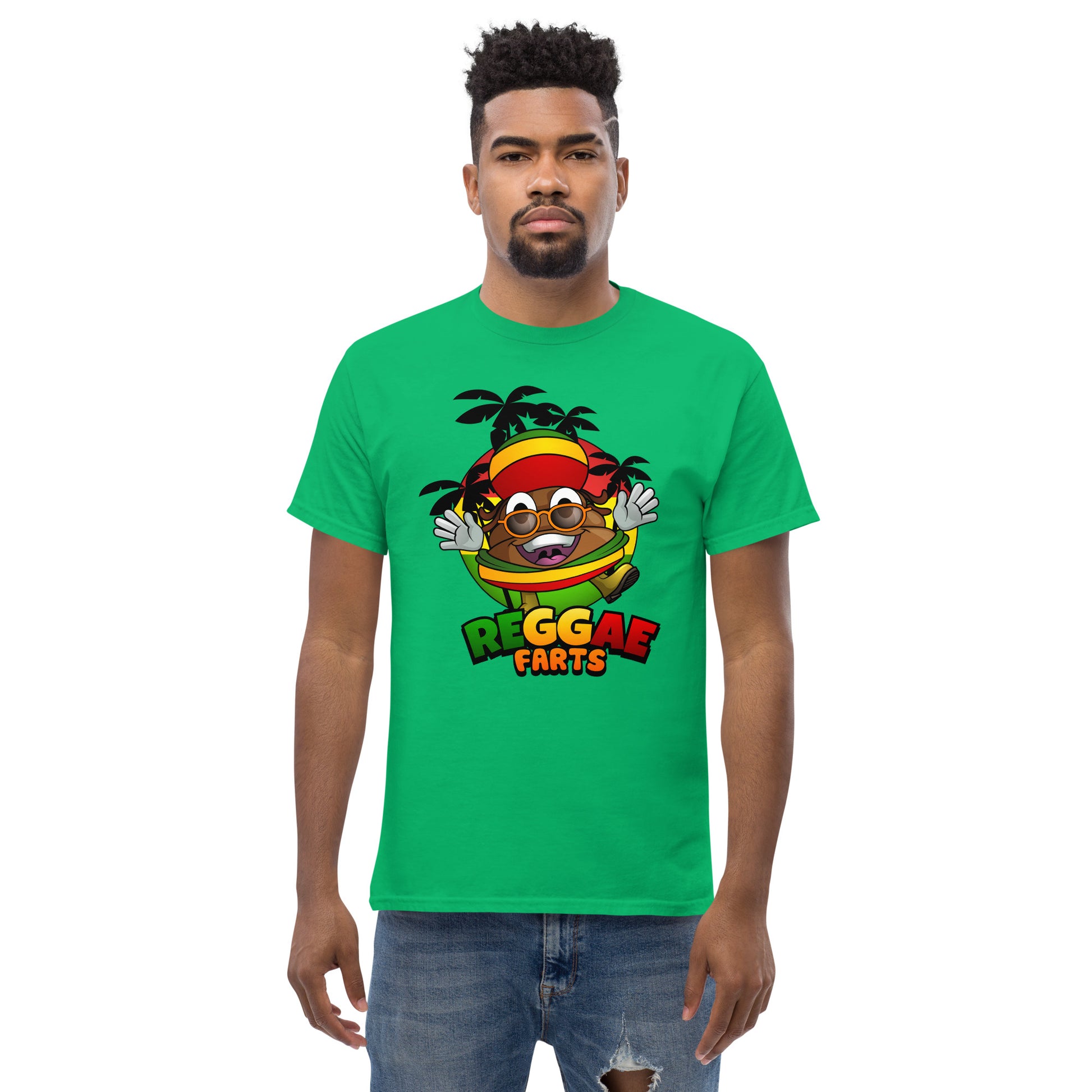 Green Reggae Farts t-shirt front view