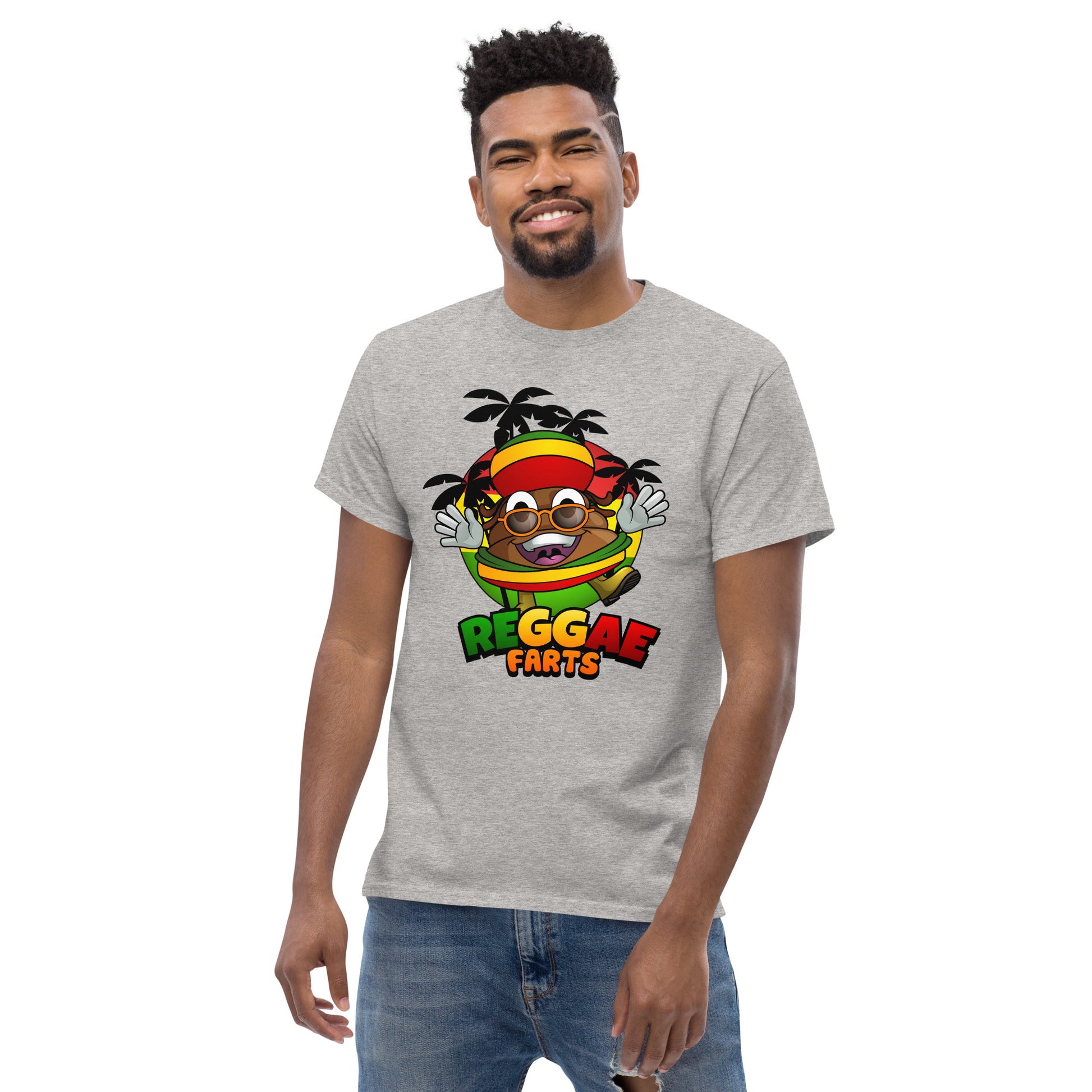 Grey Reggae Farts t-shirt front view