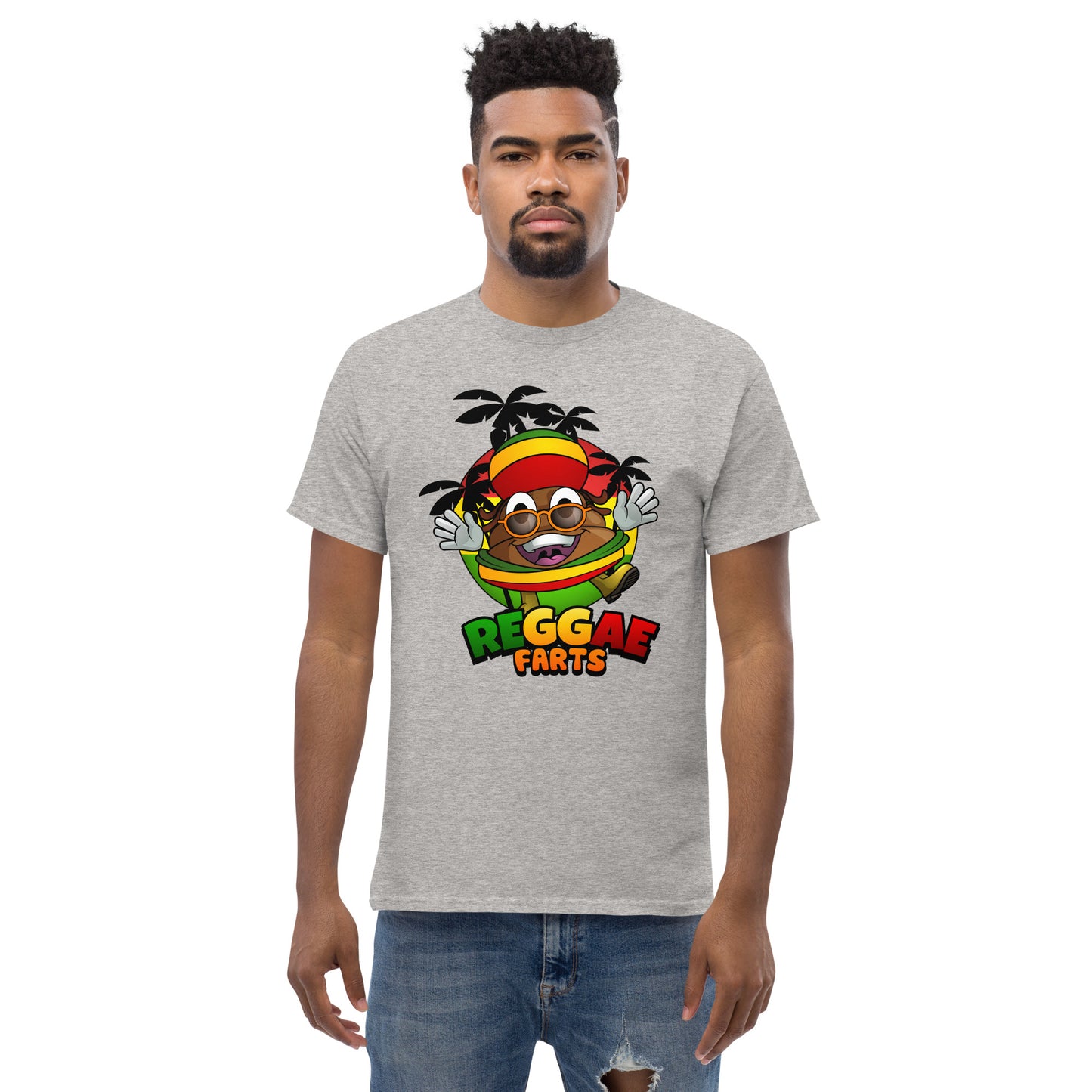 grey Reggae Farts t-shirt front view