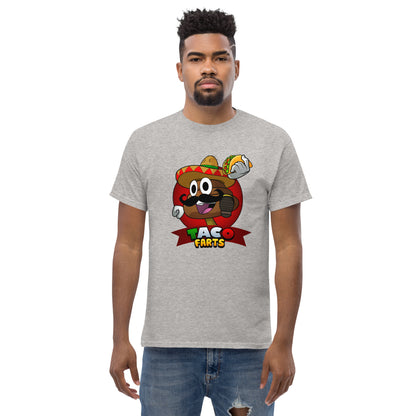 Taco Farts t-shirt in light grey front view
